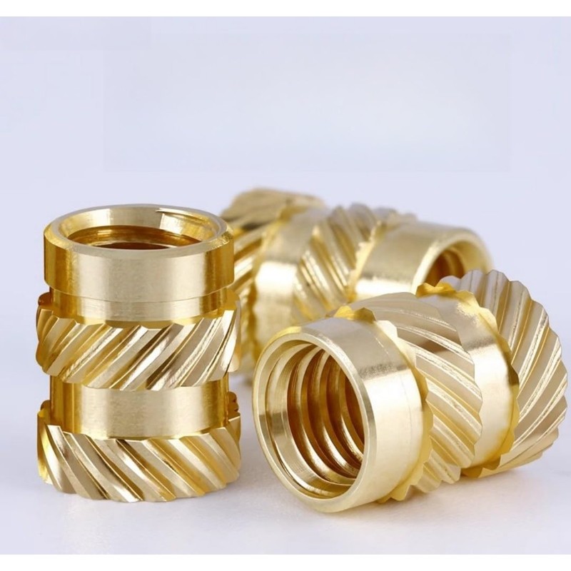 M5*5 * 7(100pcs) Embedment Nut Thread Brass Knurled Nuts, Threaded