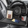 BIZOCO Car Front Seat Organizer with Steering Wheel Eating Tray