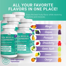 BIO VITALICA BIO VITALICA Sea Moss Gummies Elderberry BioVitalica - Parent (6)