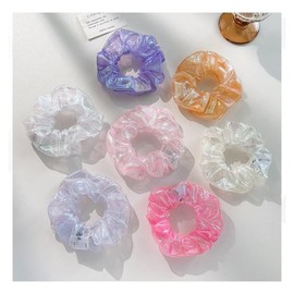 8pcs Women's Satin Scrunchies Multicolor Wrinkle-free No-damage Scrunchies Suitable for All Hair Types Excellent Elastic Band (HH- O -7 pcs)