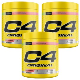 Cellucore C4 Original Pre-Workout Watermelon Flavor, 390g, 3 Pieces / 셀루코어 C4 오리지널 프리-워크아웃 수박맛, 390g, 3개