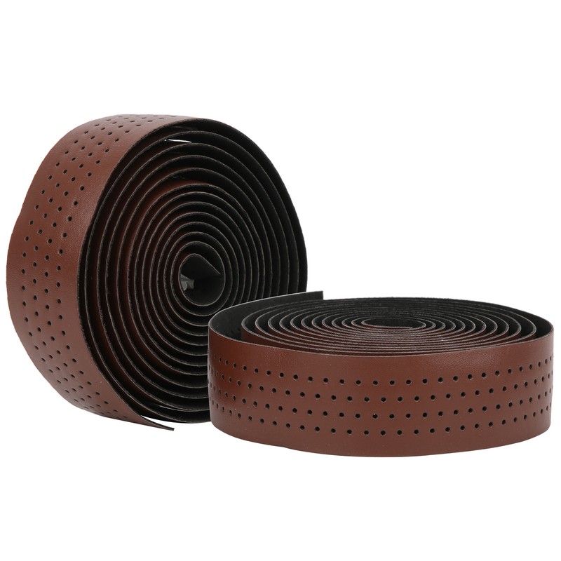 2Pcs Cycling PU Leather EVA Handlebar Belt Road Bike AntiSlip