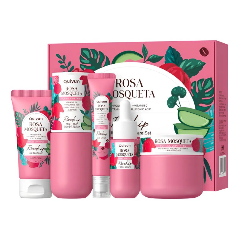 Set Quiyum Rosehip 5 Pzs Cuidado De La Piel Hidratante