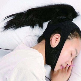 미미샵O Jaw Joint Massager with Adjustable Support Band - Triangular Compression Massage for Face Slimming