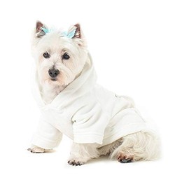 Doggie Joggies - White Frosting Pet Hoodie Sweaters - Medium (Fits Up to 25 lbs)