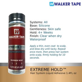 Extreme Hold Wig Glue 1.4oz w/White Hair Clip Bundle Pack | Waterproof Invisible Long-Lasting | Front Weave Toupees Wigs Extensions Active Lace Glue | Super Bold Hold Lace Adhesive