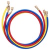 3Pcs AC Charging Hose Detection Liquid Filling Refrigerant Pipe 3Colour