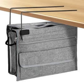 Organizador de escritorio para carpetas de archivos colgantes con marco de metal, 14.49 x 5.51 x 11.42 pulgadas, organizador de escritorio lateral, so