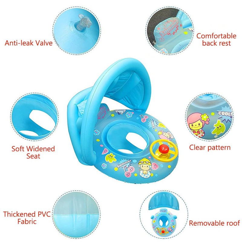 Baby Swimming Ring Inflatable Sunscreen Baby Swim Ring Inflatable Baby