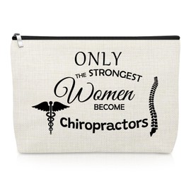 Chiropractor Gift Makeup Bag Chiropractic Therapist Gift for Women Thank You Present for Chiropractic Spine Doctor Physical Therapy Assistant Cosmetic Bag Christmas Birthday Graduation Travel Pouch