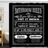 Funny Quotes Shower Curtains, Cool Bathroom Rules Shower Curtain, Fun