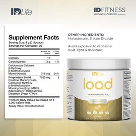 IDLife Unflavored Load Fitness Fuel - Drink Powder with Premium Ingredients for Enhanced Performance, Strength, Gains & Endurance - 30 Servings / 270g
