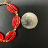 Unbranded String Cowrie Sea shell Red and Gold Bracelet or