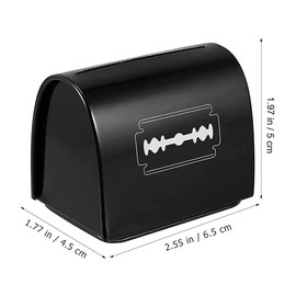 Enkomy Blade Disposal Case Sealed Design Razor Disposal Case Portable Razor Blade Disposal Box Safe Disposal Storage Case