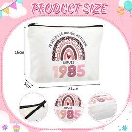 Xuniea Geschenk zum 40. Geburtstag für Frauen - 1985 Kosmetiktasche und Socken, originelle humorvolle Geschenkidee für Frauen, die im Jahr 1985 geboren wurden, Accessoire-Set zum 40. Geburtstag