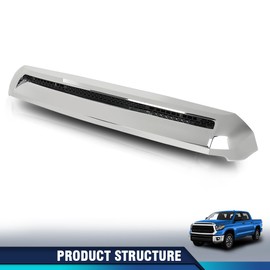 PIT66 Chrome Front Upper Hood Bulge Molding Grille Trim Compatible with Toyota Tundra 2014-2021 TO1231102, 76180-0C030