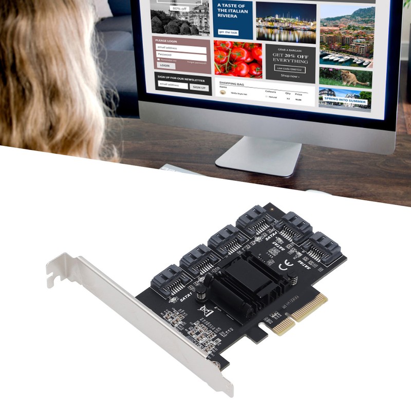 PCIe 3.0 X4 to SATA 3 Adapter Card High Speed