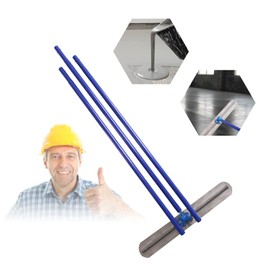 Magnesium Concrete Bull Float - 39.37 x 5.91 Inch Manganese Steel Wipe Board with 3 Replaceable Aluminum Alloy Handles for Smooth Cement Finishing
