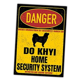 Do Khyi Tibet Great Dane Dog Sign Danger Security System Door Sign Dog Sign Warning Sign