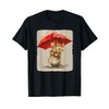 Charming Mouse with Umbrella for Trendy Costume Season T-Shirt