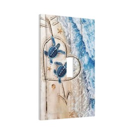 Sea Beach Turtle 1-Gang Toggle Light Switch Cover Blue Ocean Turtle Decorative Wall Plates Cover Single Toggle Motivational Animal Electrical Faceplate for Home Decor