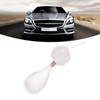 Pom Pom Car Pendant Rhinestone Embedded Sturdy Metal Cute Animal