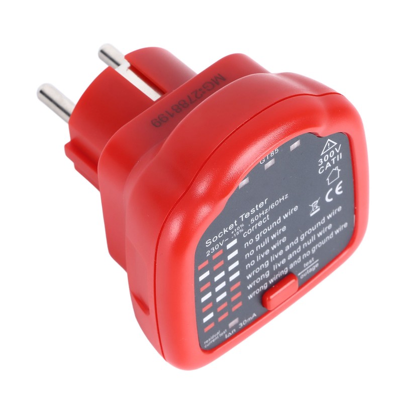 Socket Tester Electrical Detector AC Voltage Outlet Circuit Breaker Finder