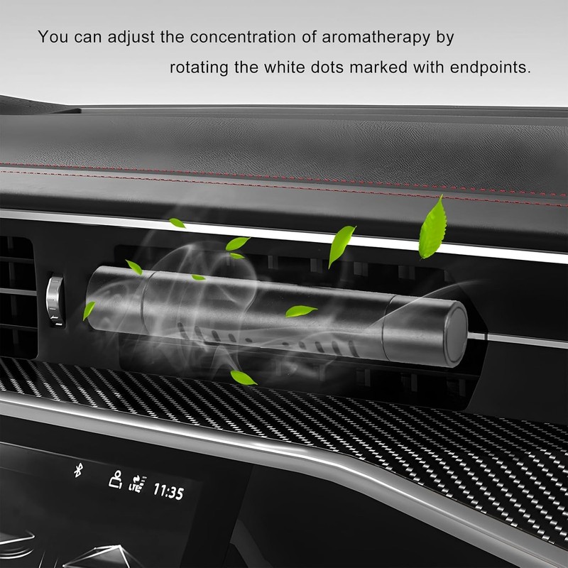 2 PCS Car Air Freshener Diffuser Vent Clips, Refillable Cylindrical