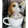 Ebros Adorable Teacup Beagle Dog Statue 5.5" Tall Beagle Puppy