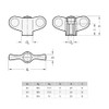 Ganter Normelemente Wing Nut GN 634-55-M8-E-DSG | Pack of 4