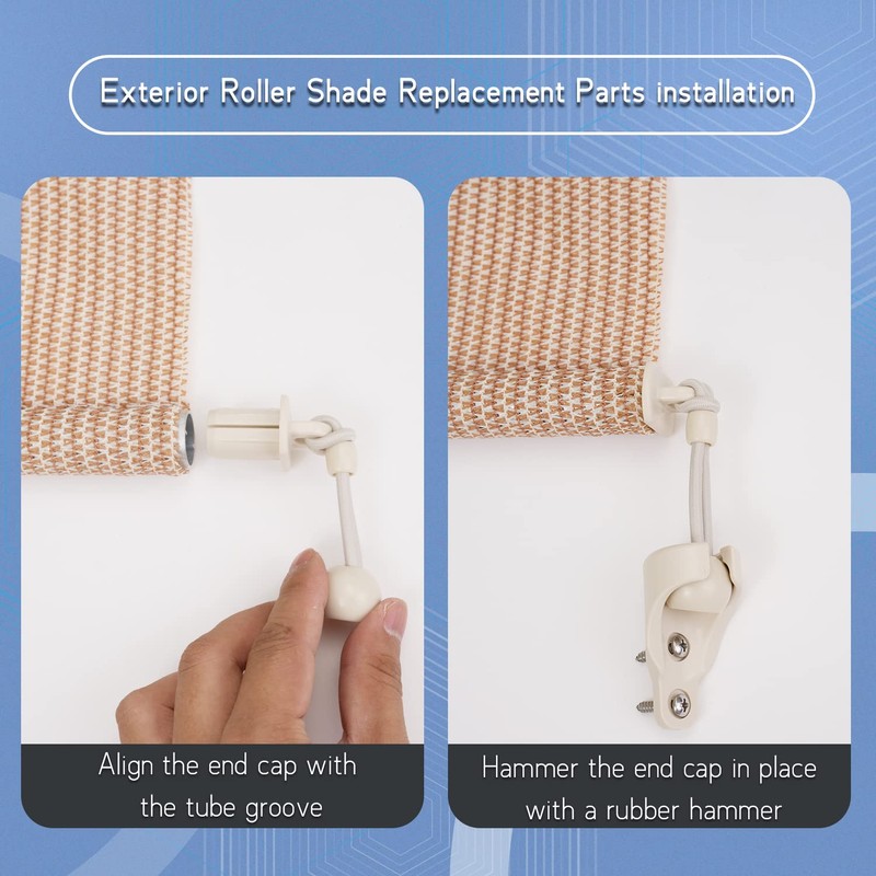 Lihopefe Bungee kit, Cordless Bracket ，Coolaroo Replacement Accessories (Bungee kit