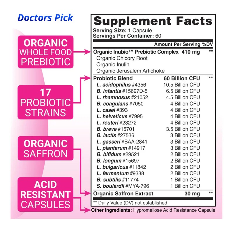 Doctors Pick Fem Pro Probiticos Mujer 60 Cpsulas Veganas