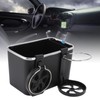 Car Armrest Storage Box Foldable Bottle Holder Universal Vehicle Tissue