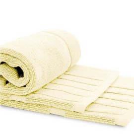 White Classic Luxury Bath Mat Floor Towel Set - 100% Cotton 22x34, 2 Pack Beige