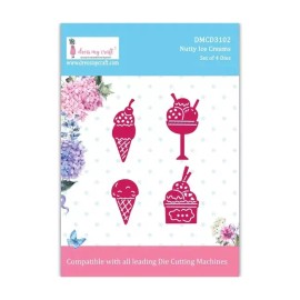 DRESS MY CRAFT  - METAL CUTTING DIE - NUTTY ICE CREAMS