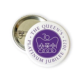 stika.co Queen's Platinum Jubilee 1952-2022 Commemorative Badge Celebration Pin Button Badge 38mm Chest Pin Metal, Metal