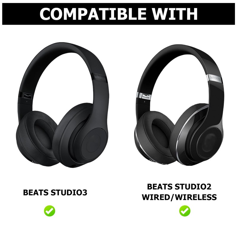 umvowuxa Replacement Earpads Compatible with Beats Studio3 Headphones Soft Protein