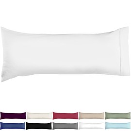 Soft Body Pillow Cover/Pillowcases 60 x 21 Inch, WINKAURA Premium Unique Long Pillow Case for Bed Fits 54x20 Pillow, Envelope Closure, Stylish Wrinkle and Stain Resistant,White