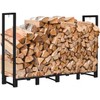 Koutemie 8Ft Outdoor Firewood Rack Holder for Fireplace Wood Storage,