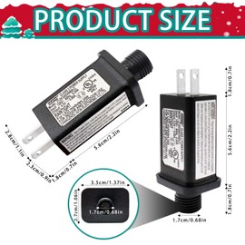 Replacement LED Transformer Class 2 Power Supply IP44 LED Light Controller Low Voltage Transformer for Christmas String Light Inflatable Decorations (4.5V2.7W 2PCS)