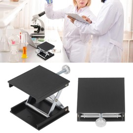 Laboratory Lifting Platform Table Alloy Floor Mounted Table for Level Table Bracket 90X90Mm for Table Lift Tables (Black)