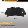 CNNELL Hood Insulation Pad with Clips Compatible with Dodge Ram