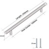 2 Pack Kitchen Cupboard Handles Stainless Steel Kitchen Door Handles
