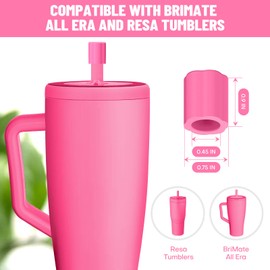 Rolitwils 2 Pack Brumate Magnetic Straw Cover, Silicone Leakproof Straw Protector for Tumbler, Compatible with Era/Resa, Drinkware Accessory