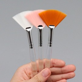 [Borybyeol] Wide Fan Skin Brush for Face Skincare, Aesthetic Mask & Pack Application SN. Skin Brush White 8ea