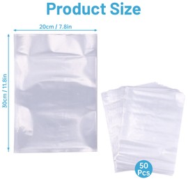 50 Pcs Paint Sprayer Bags, 7.9'' x 11.8'' Sprayer Paint Cup Liners, Transparent Spray Gun Canister Liners for Paint Sprayer Parts