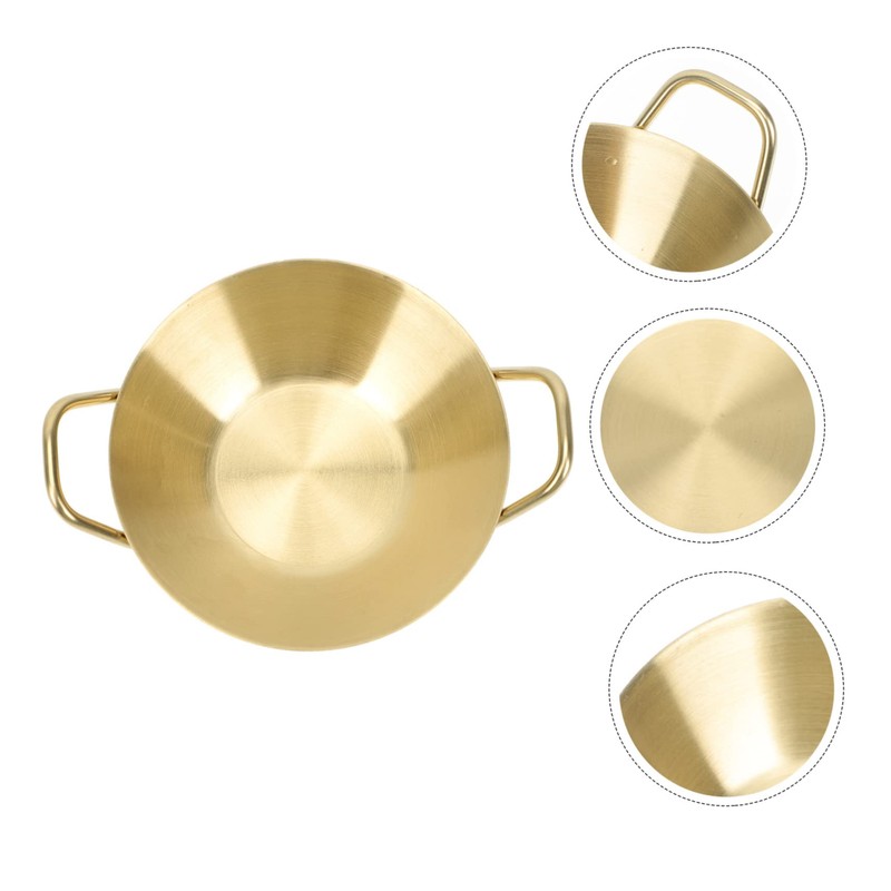 Ciieeo Stainless Steel Appetizer Dish Creative Condiment Plate for Sauces