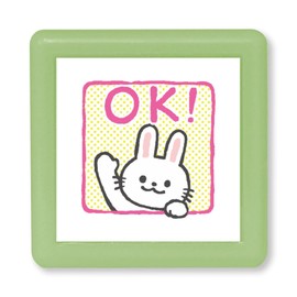 Kao Kodomo Stamp N Mini Pong Stamp OK!/Rabbit/Ink Color: Pink/0550-008