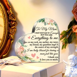 Jetec Mothers Day Gifts Acrylic Mom Birthday Sign Plaque Presents from Daughter Son Grateful Birthday Christmas Valentines Gifts, 5.91 x 5.91 x 0.55 Inches(to My Mom)