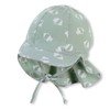 Sterntaler Boys' Peaked Cap with Neck Protection and Ties, light